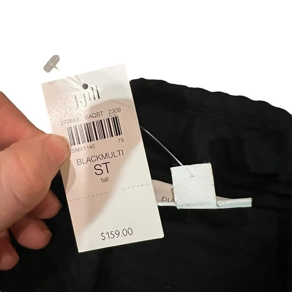 NWT J.Jill Pure Jill Seersucker Black Jacket Size Small - Picture 9 of 10